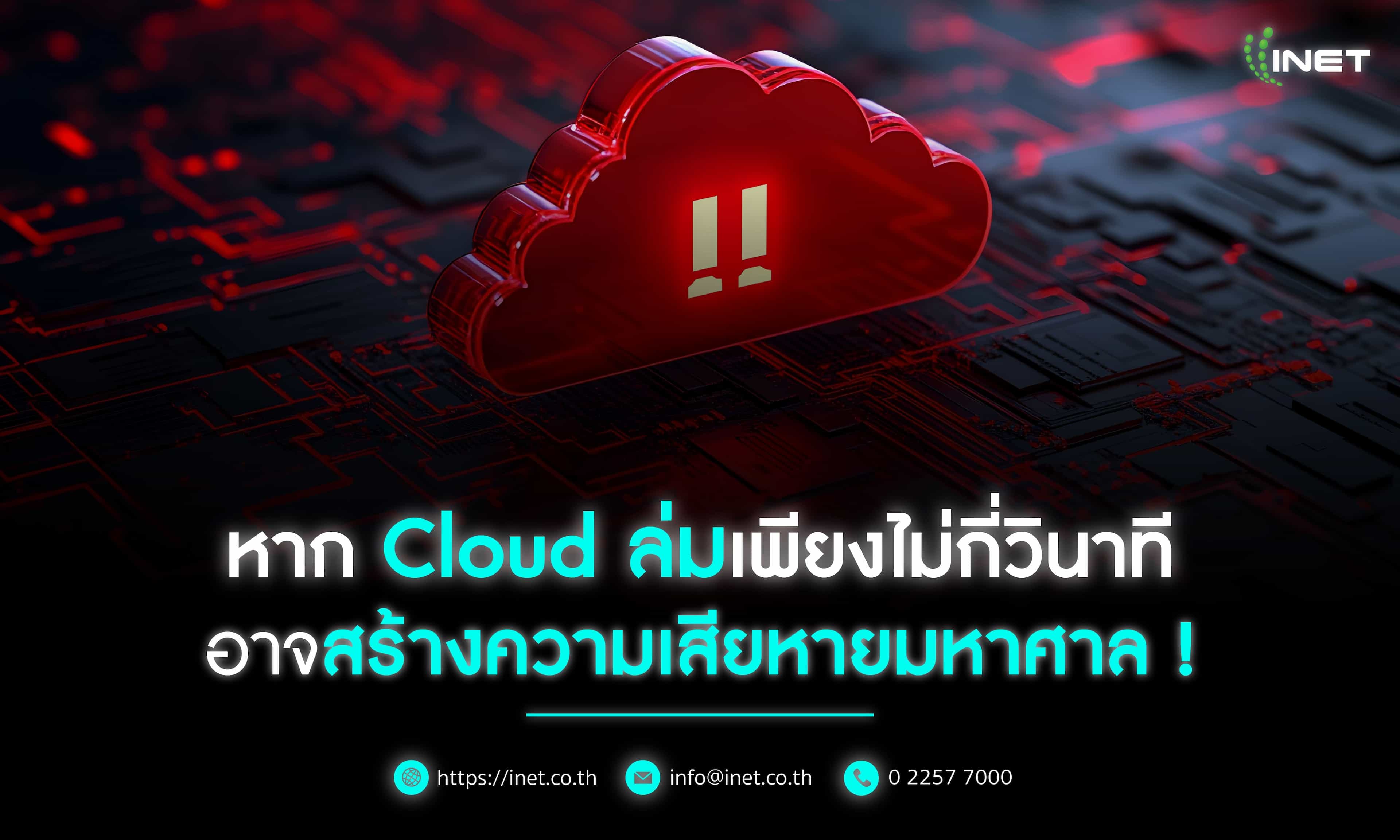 หาก Cloud ล่มเพียงไม่กี่วินาที อาจสร้างความเสียหายมหาศาล !