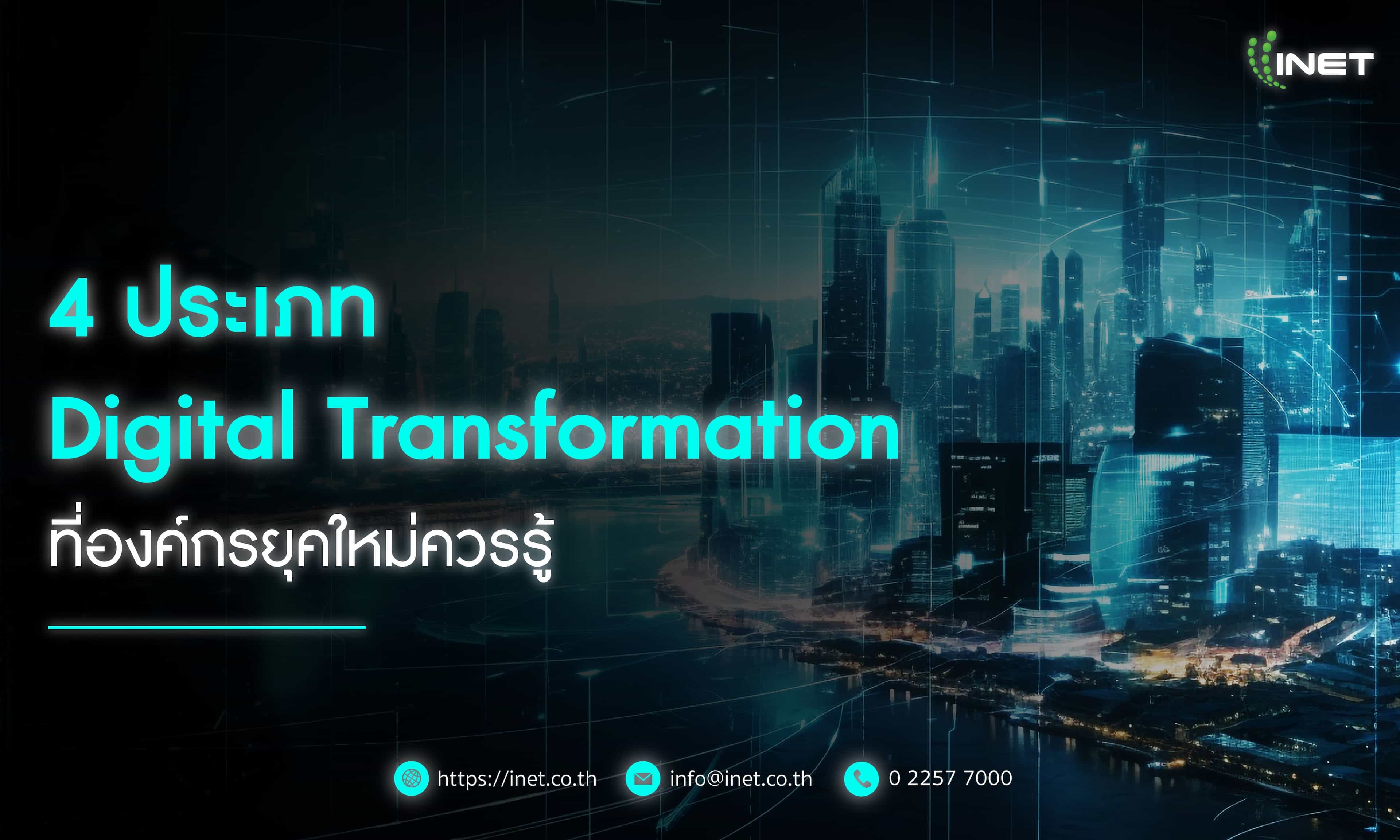 4 ประเภท Digital Transformation 
ที่องค์กรยุคใหม่ควรรู้